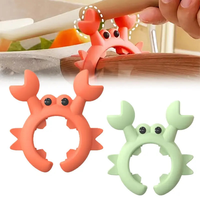 Cute Crab Design Silicone Spatula Holders