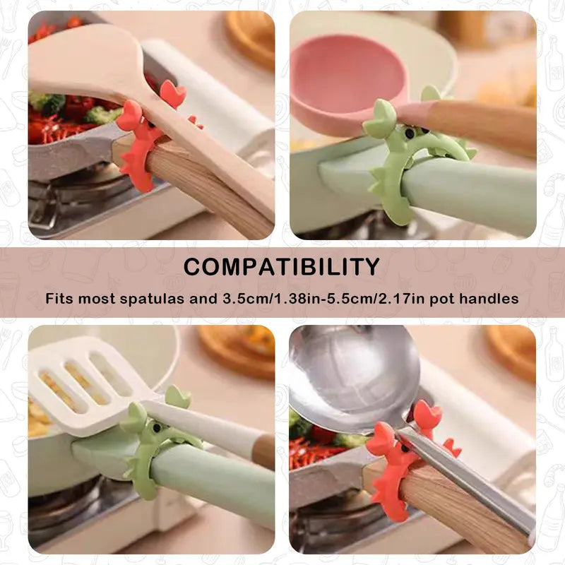 Cute Crab Design Silicone Spatula Holders