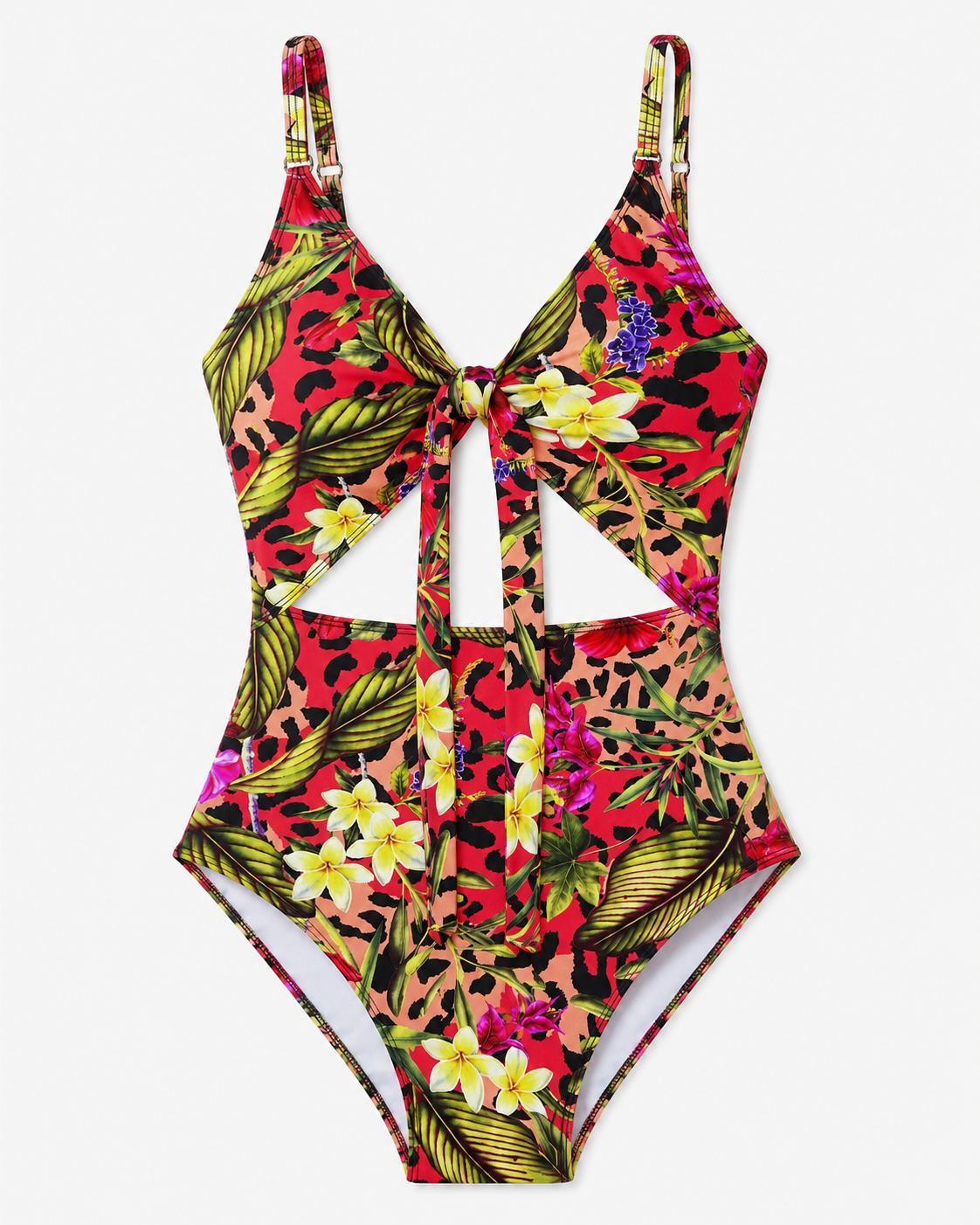 Floral Cutout One-Piece Swimsuit