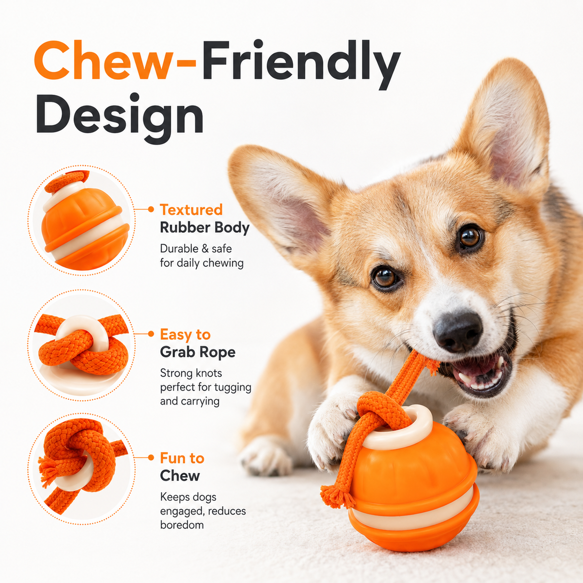 Pawivas™ Smart Rolling Tug Toy