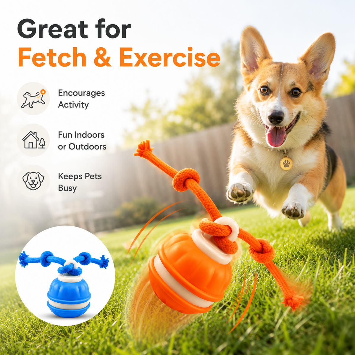Pawivas™ Smart Rolling Tug Toy