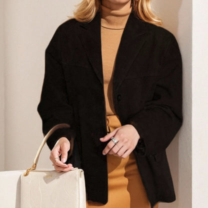Vintage Suede Blazer with Pockets