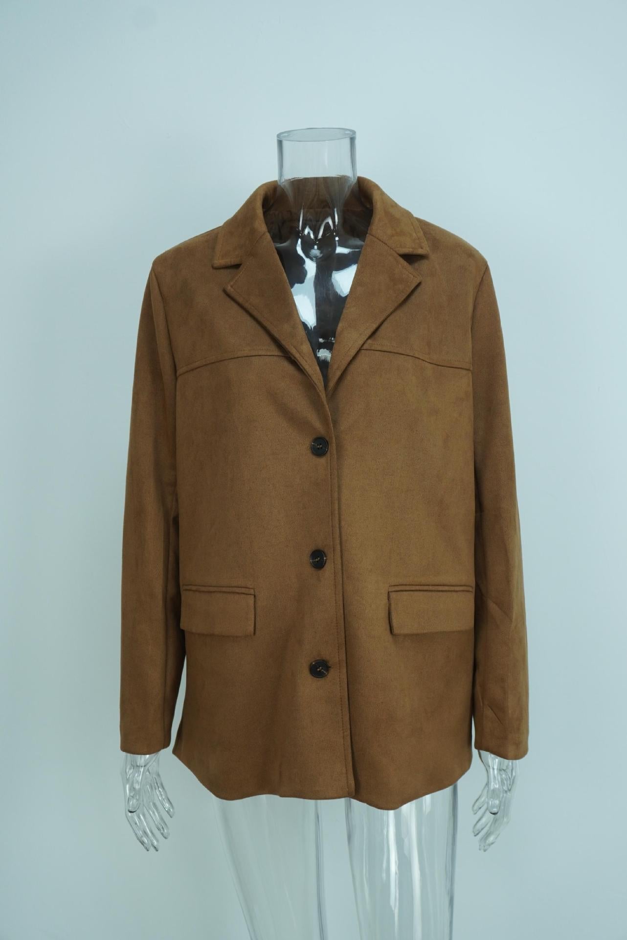 Vintage Suede Blazer with Pockets